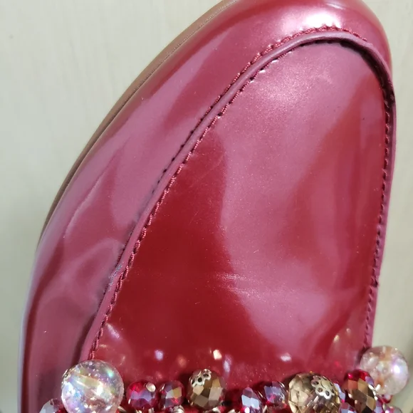 Elegant Pink Embellished Loafers - Picture 13 of 13